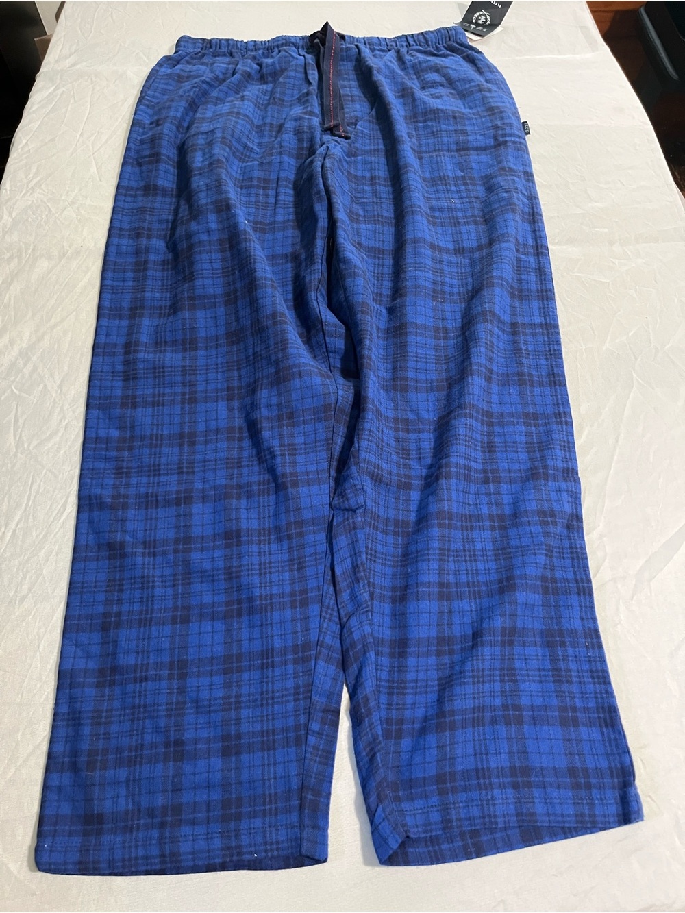 Izod Blue Plaid Men's Jogger Lounge Pants Size Large New with Tags